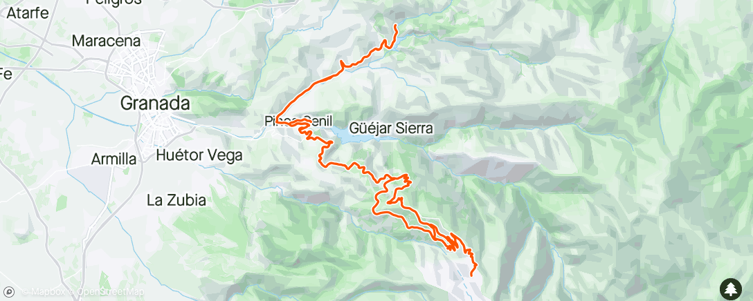 Map of the activity, Sierra Nevada II