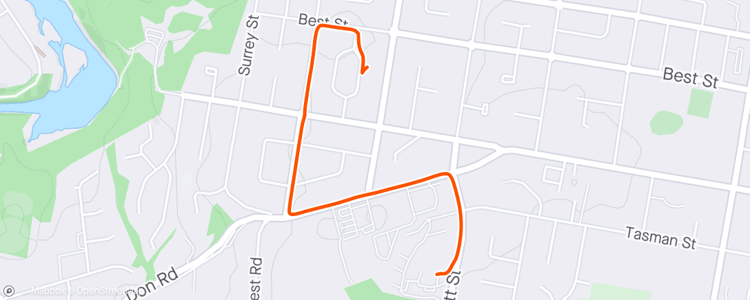 Mapa de la actividad (Walk home from work)