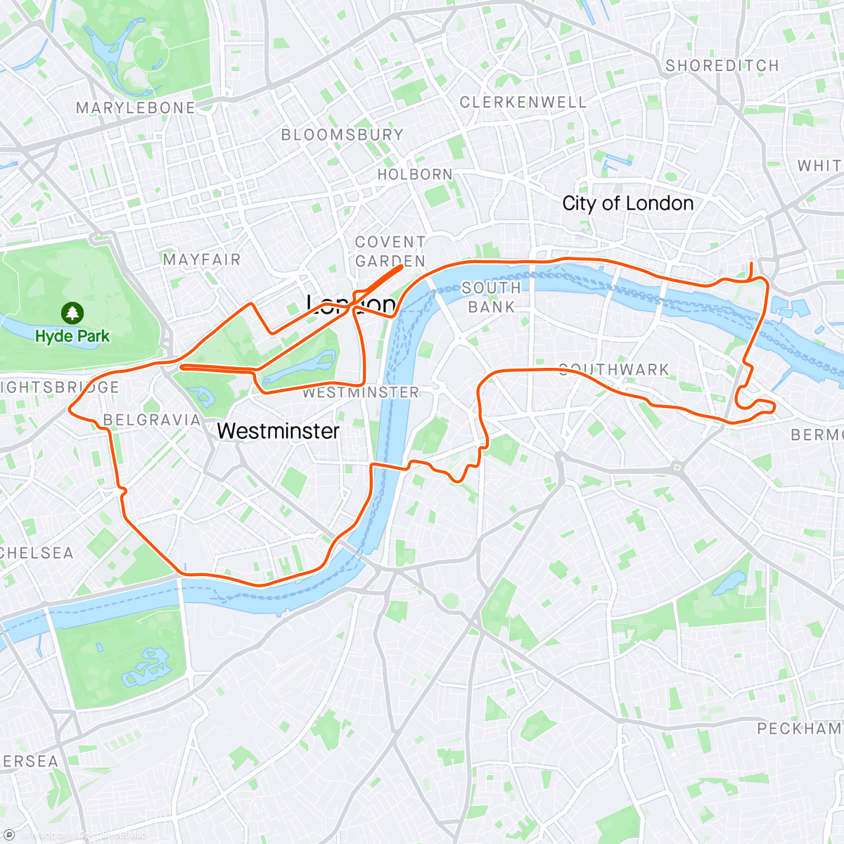 Map of the activity, Zwift - Race: EVR Definitely Not the WTNC (C) on Greatest London Flat in London