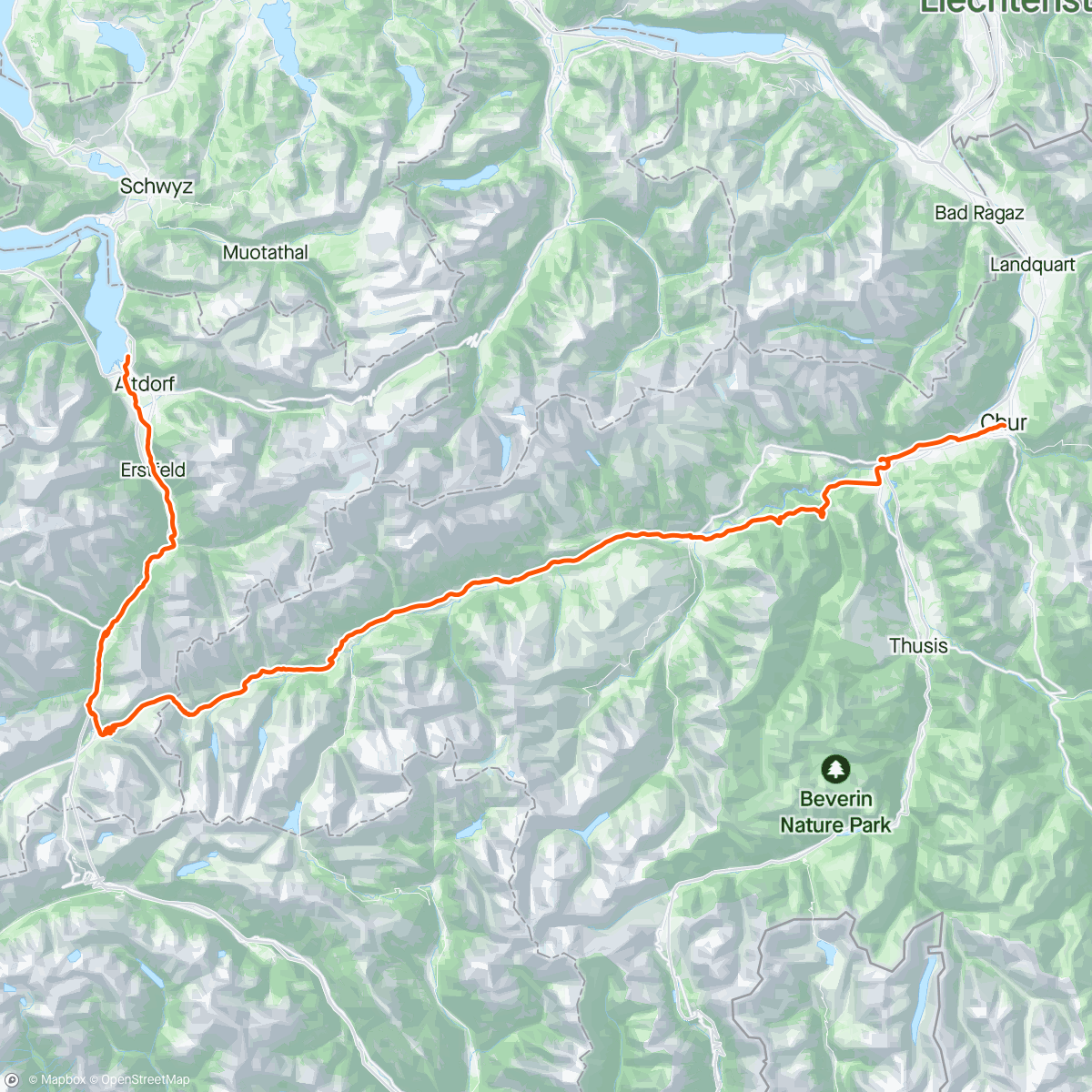 アクティビティ「1. Alpenpass der Saison ✅」の地図