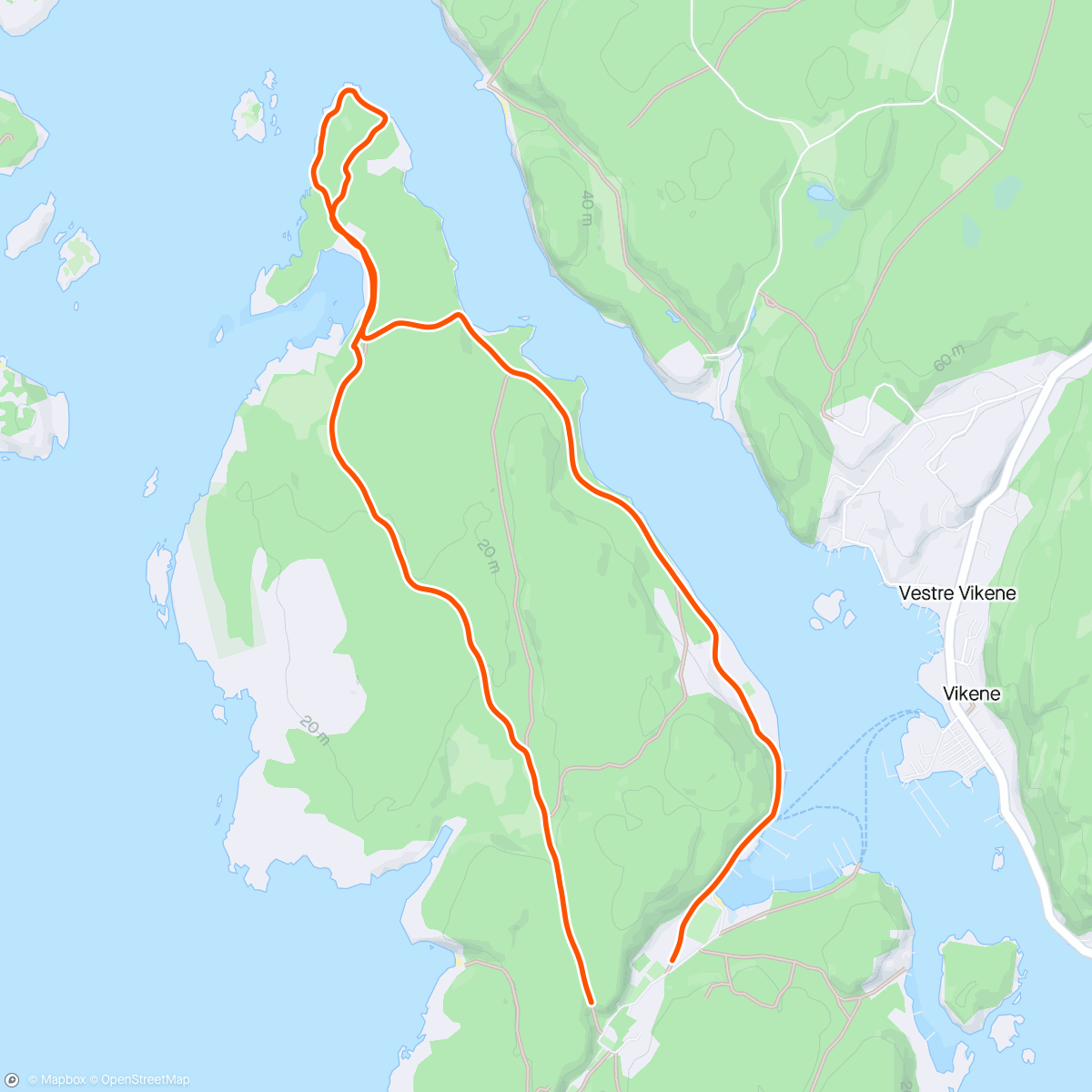 Mapa de la actividad, Hankø