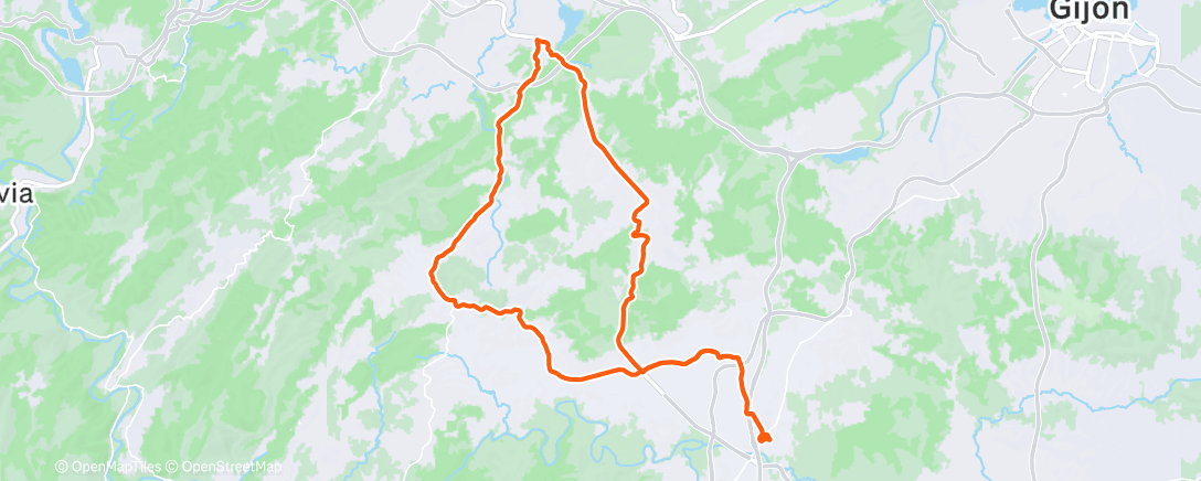 Map of the activity, La Miranda-Los Campos-Arlós