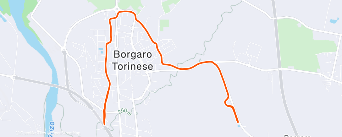 Map of the activity, Corsa dell'ora di pranzo