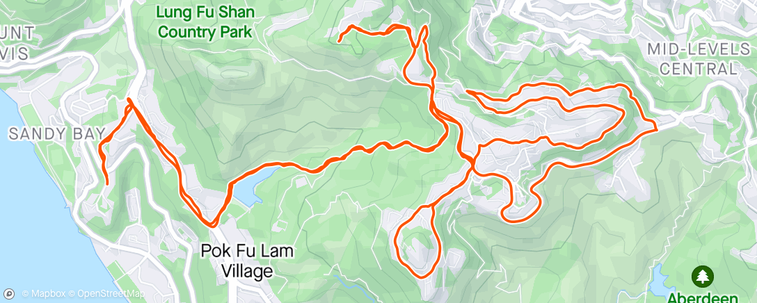 Map of the activity, Wet Tuesday on mtb