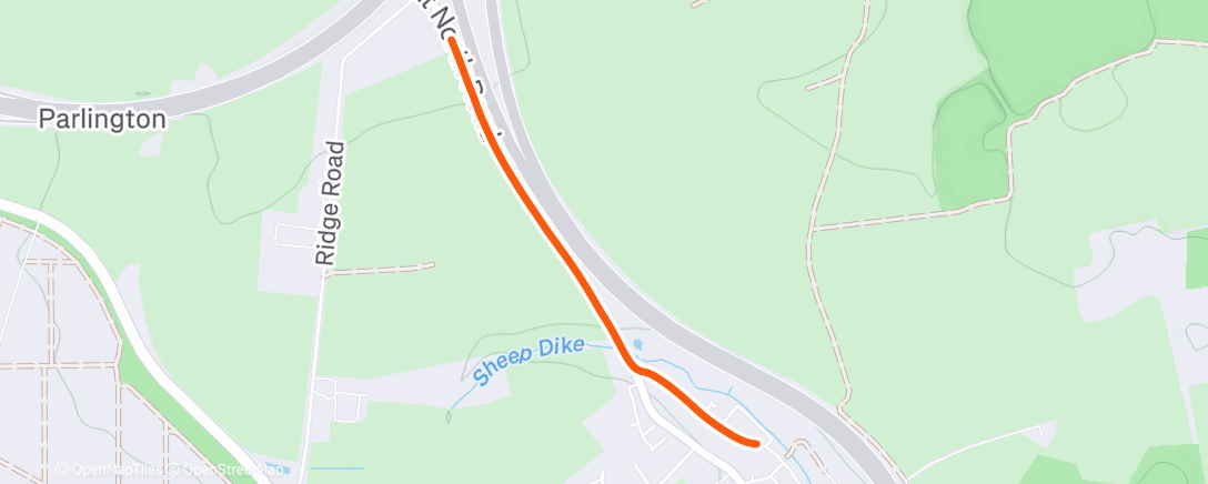 Map of the activity, Morning Run