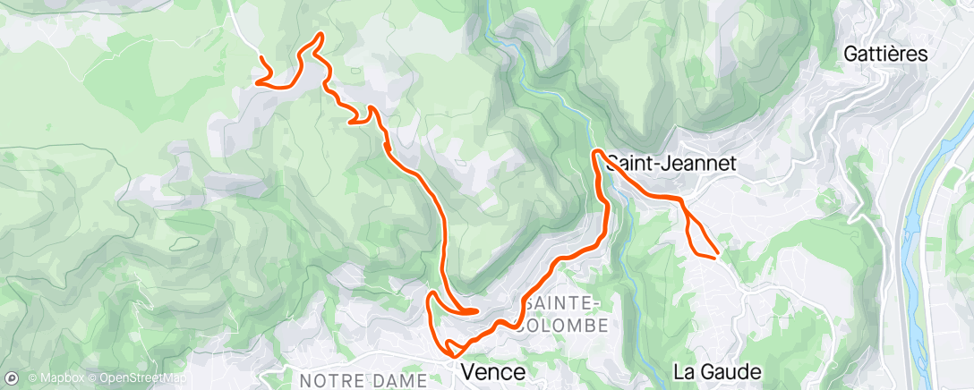 「Sortie vélo en soirée」活動的地圖