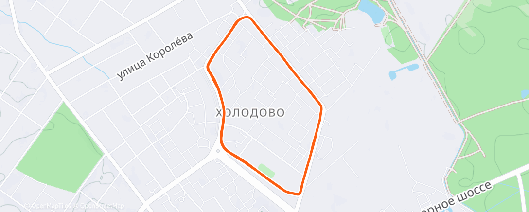 Карта физической активности (5 км темп 4:54 пульс 137 снег)