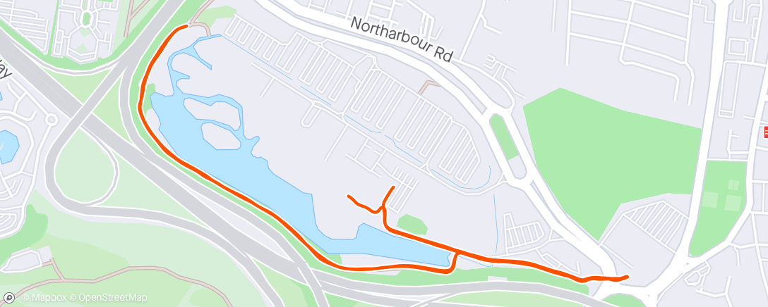Map of the activity, Lakeside parkrun 🥵