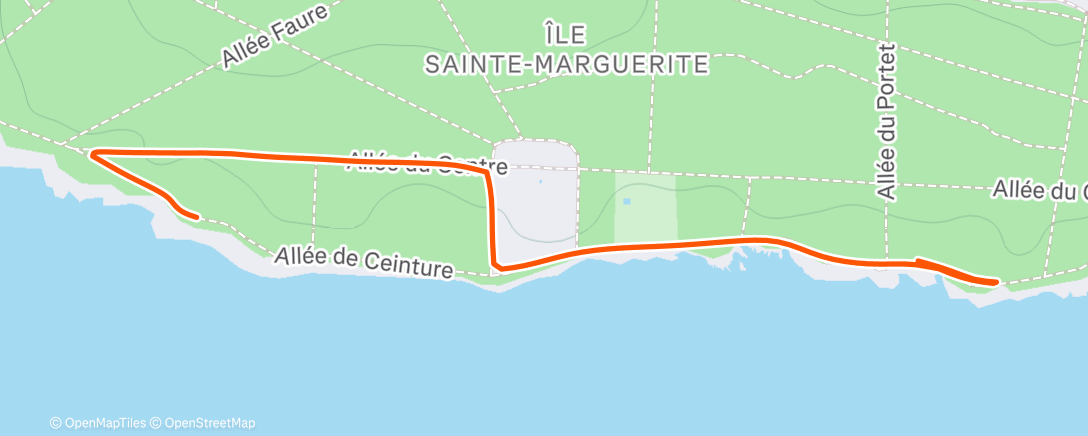 Map of the activity, Lunch Run