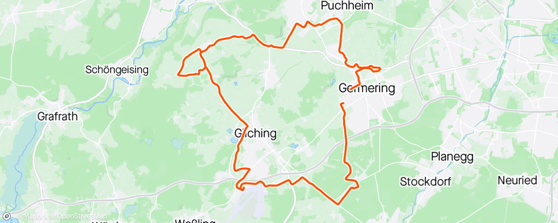 Mapa da atividade, Westrunde über Oberpfaffenhofen