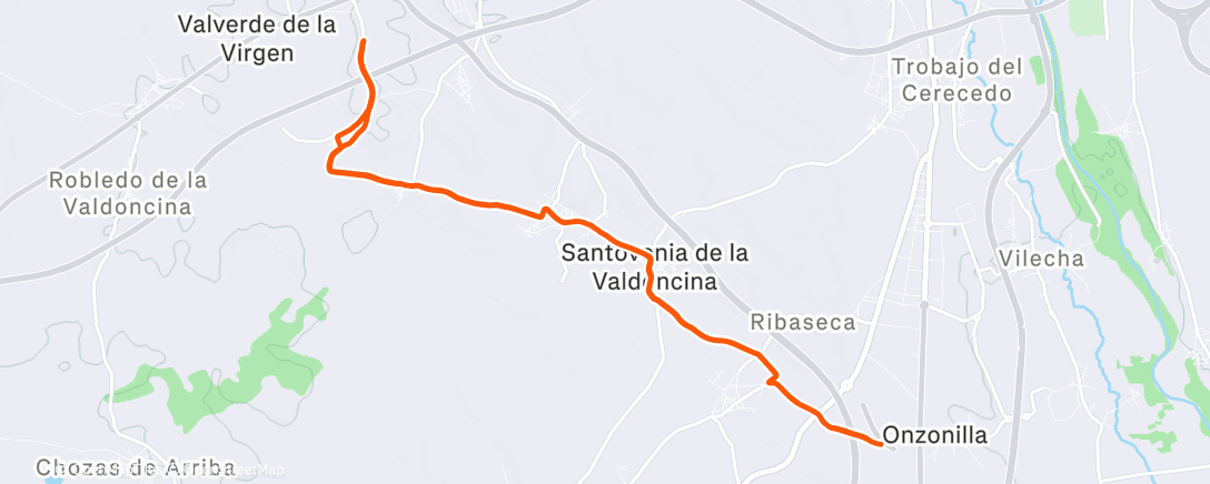 Map of the activity, Carrera de mañana