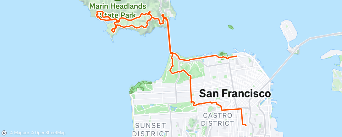 Map of the activity, Afternoon Ride