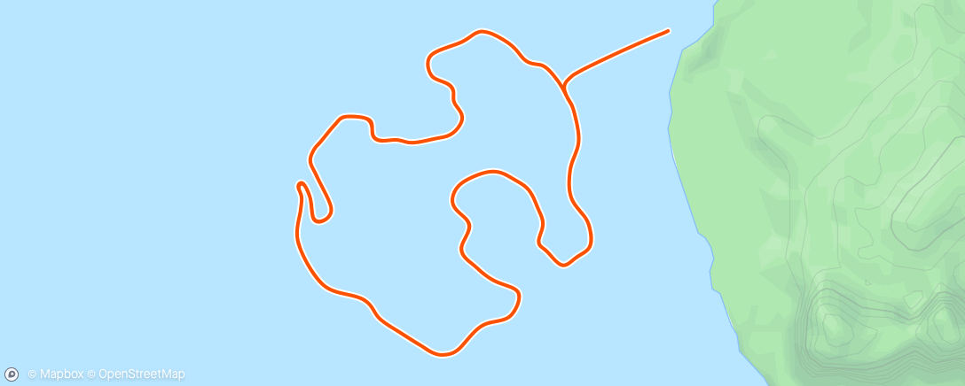 Map of the activity, Zwift - Speed Workout Run in Watopia