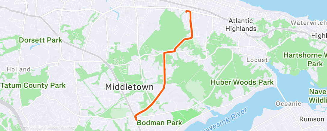 Map of the activity, Lunch Run