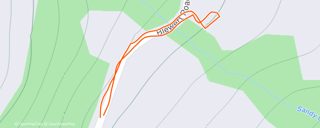 Map of the activity, Afternoon Hike