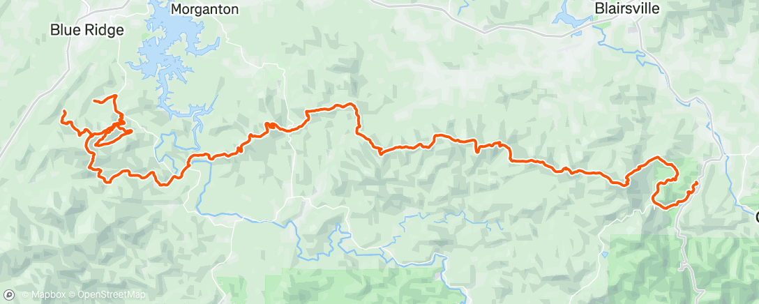 Map of the activity, Morning Hike