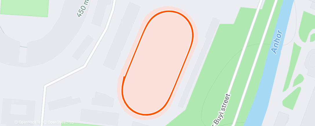 Map of the activity, Дневной забег