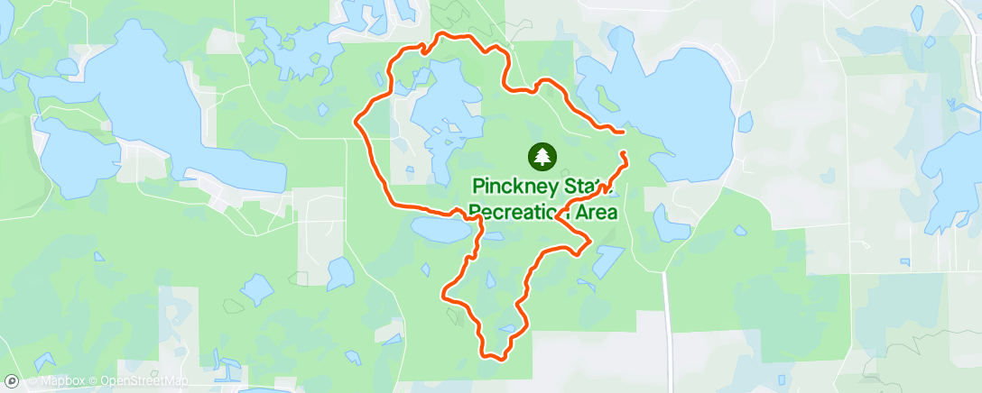 Map of the activity, Return to Michigan Hike