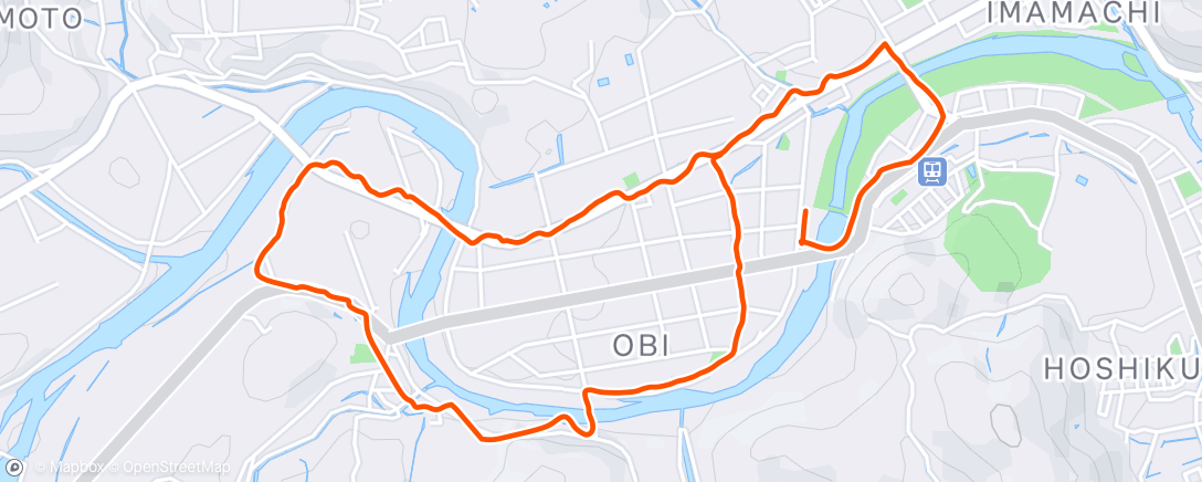 Map of the activity, Morning Run after a poor sleep night