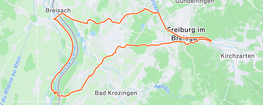 Map of the activity, Lunch Ride