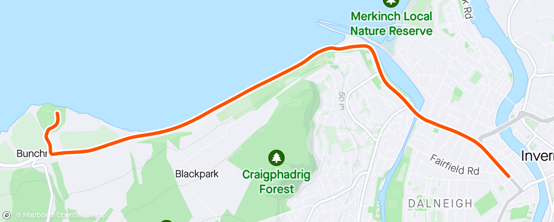 Map of the activity, Finish line back to Camp site