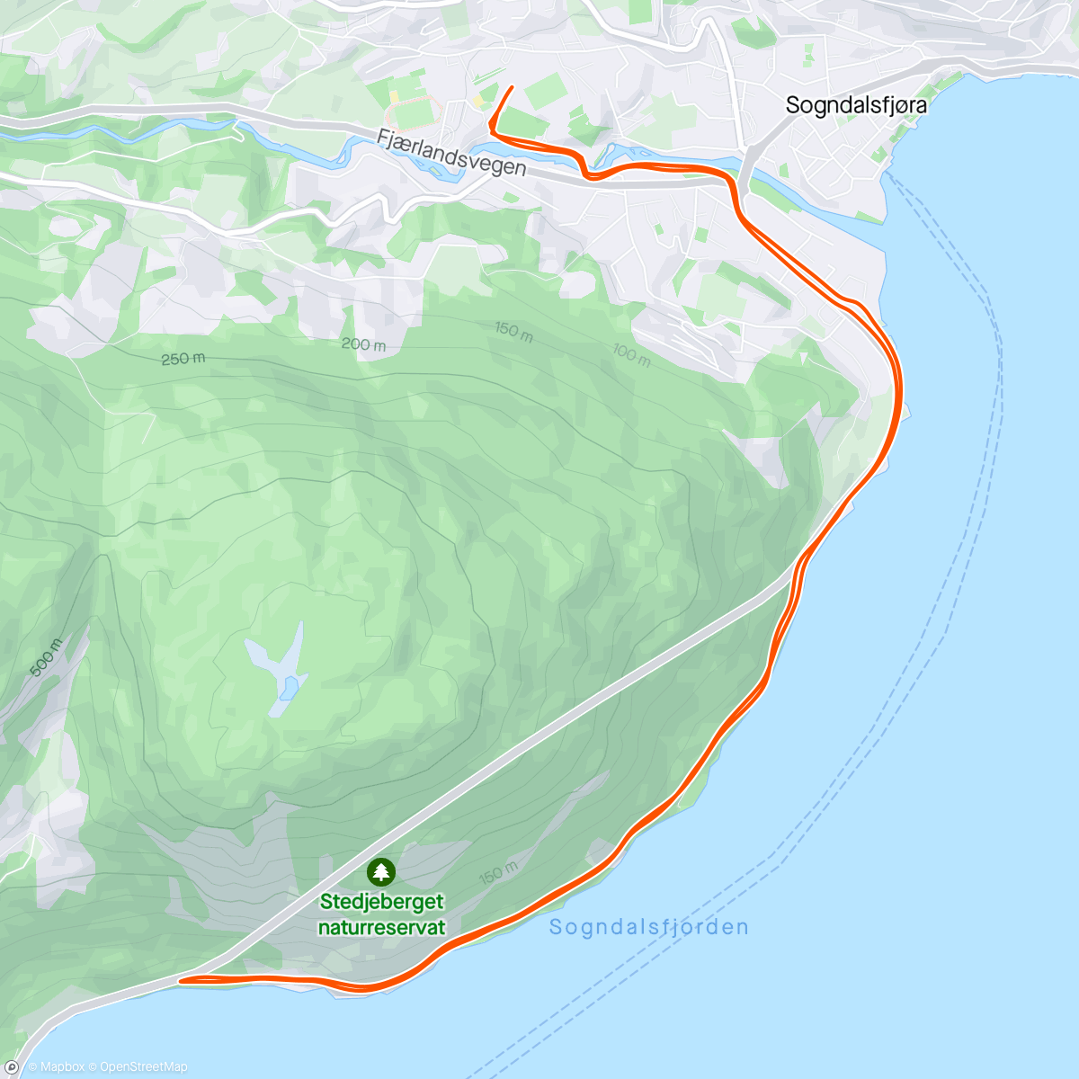 Map of the activity, Sogndalsluff
