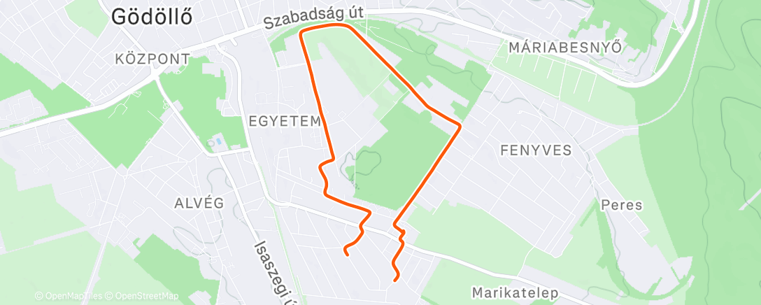 Map of the activity, Afternoon Walk