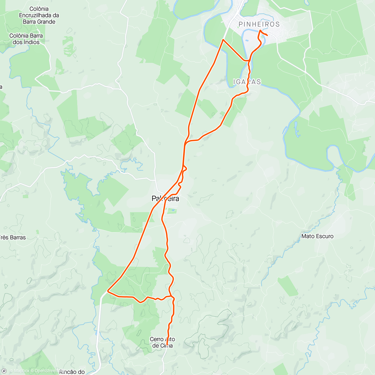 Map of the activity, Cerro Alto