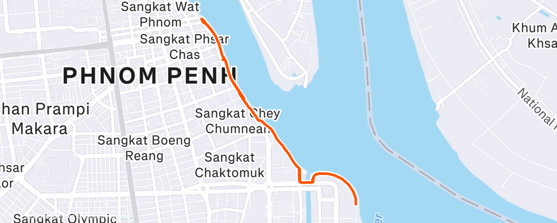Map of the activity, Footing à Phnom Penh 🇰🇭