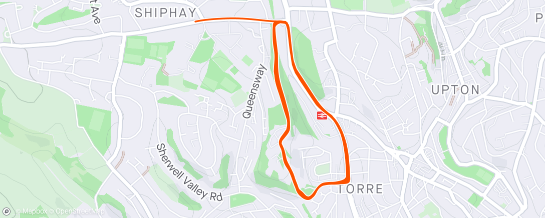 Map of the activity, Local hill repeats x 10