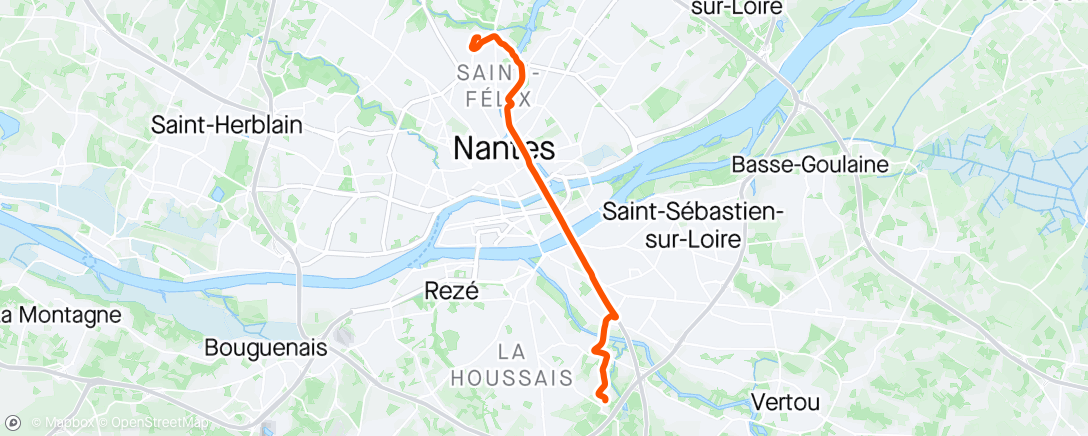 Map of the activity, Route - Boulot aller