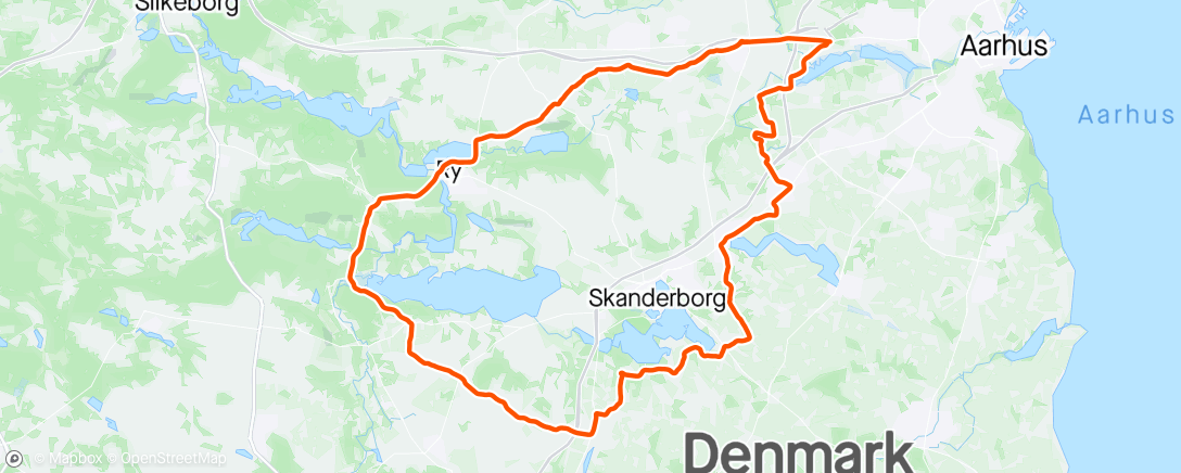 Map of the activity, Bakketur med Mikkel
