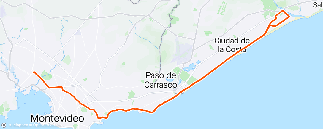Map of the activity, Vuelta ciclista vespertina