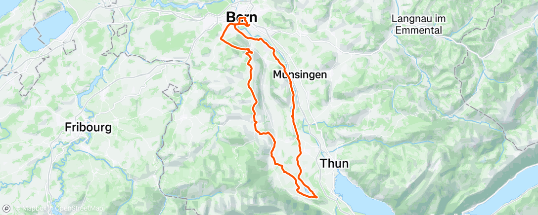 Map of the activity, Exploring Bern with local guide Chrigu on a perfect day