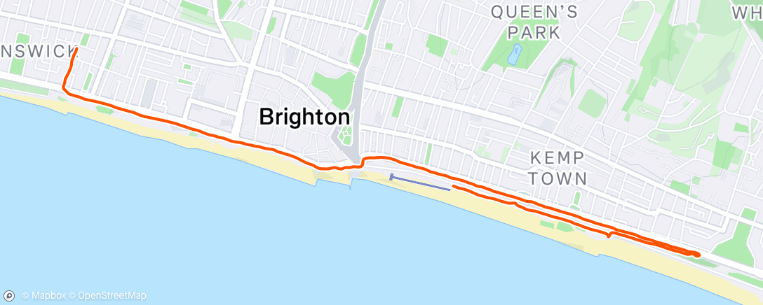 Map of the activity, Lunch Run