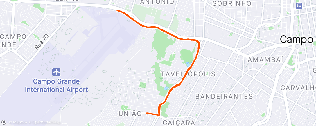 「Corrida da tarde」活動的地圖