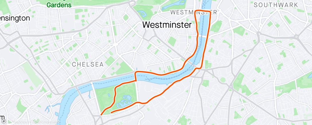 Map of the activity, Parliament 10K