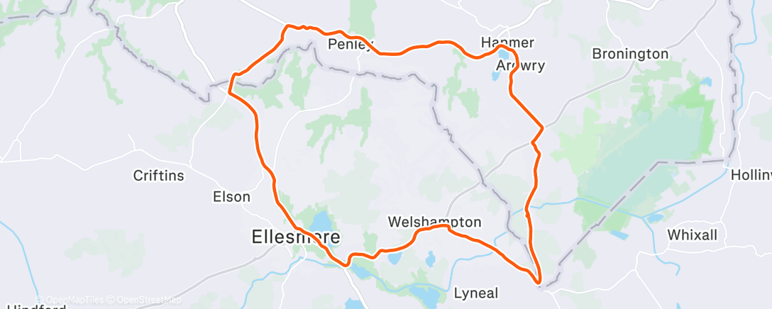 Map of the activity, Morning Ride