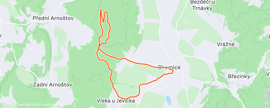 Map of the activity, Morning Trail Run