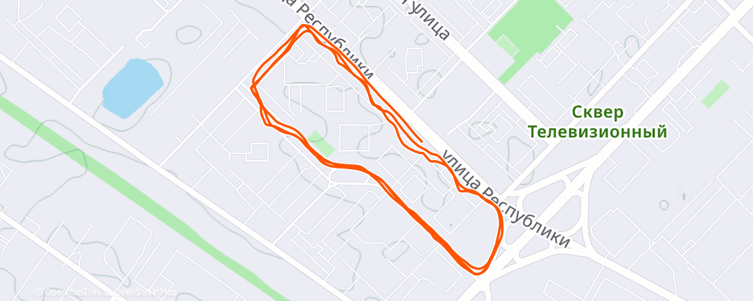 Map of the activity, Ночной забег