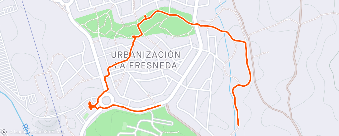 Map of the activity, Caminata de noche