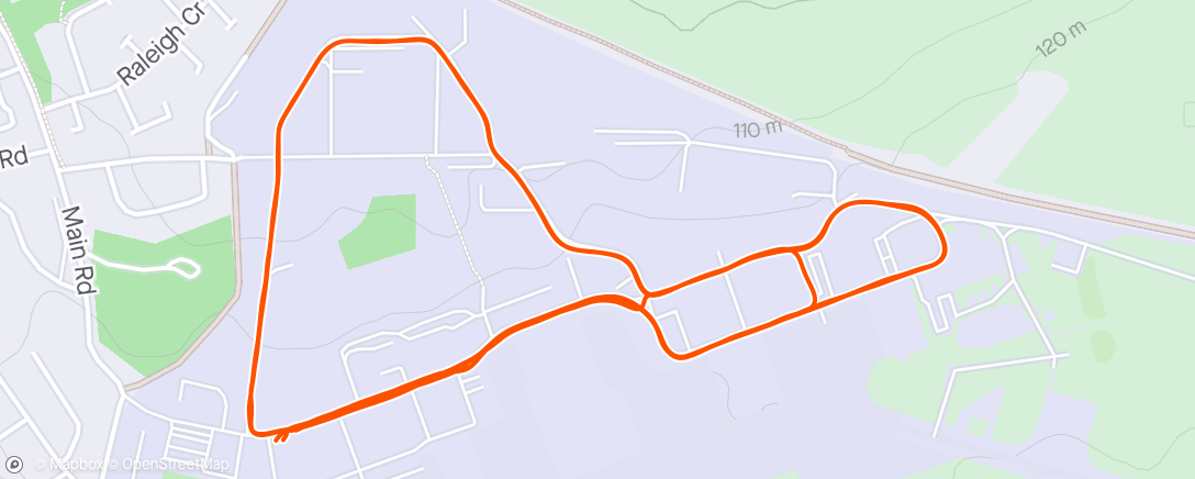 アクティビティ「Lunch Run. 30', 5 × 30" strides」の地図