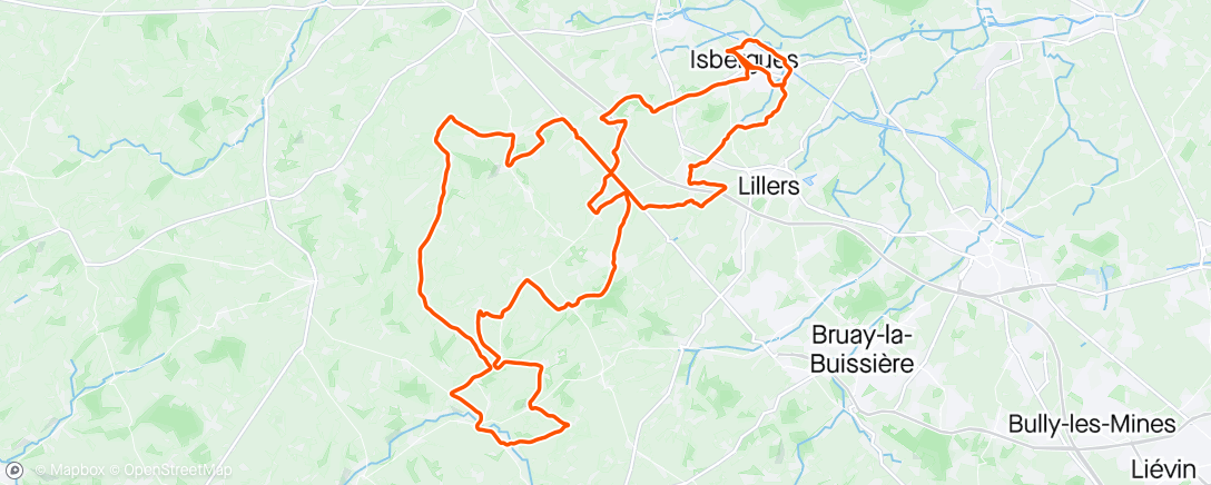 Mapa da atividade, Isbergues 🤷‍♀️ - 8ème !