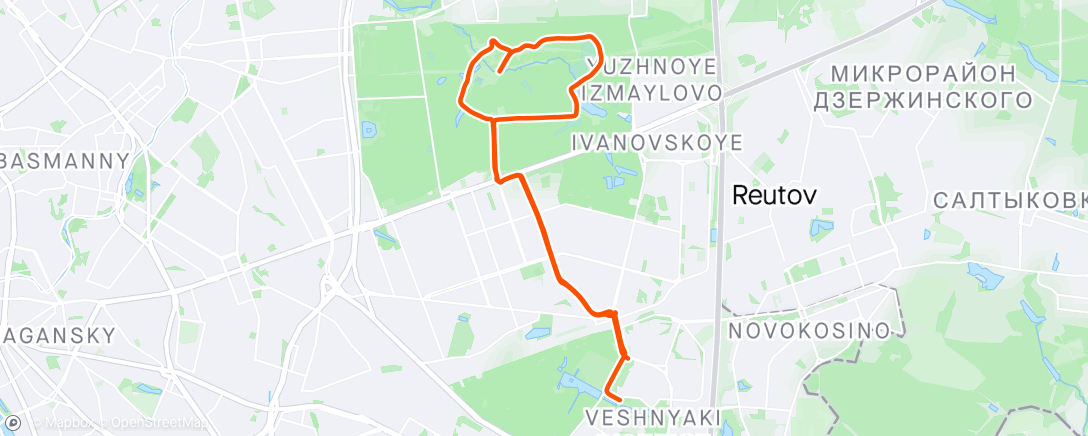 Mapa de la actividad, Велозаезд (после обеда)