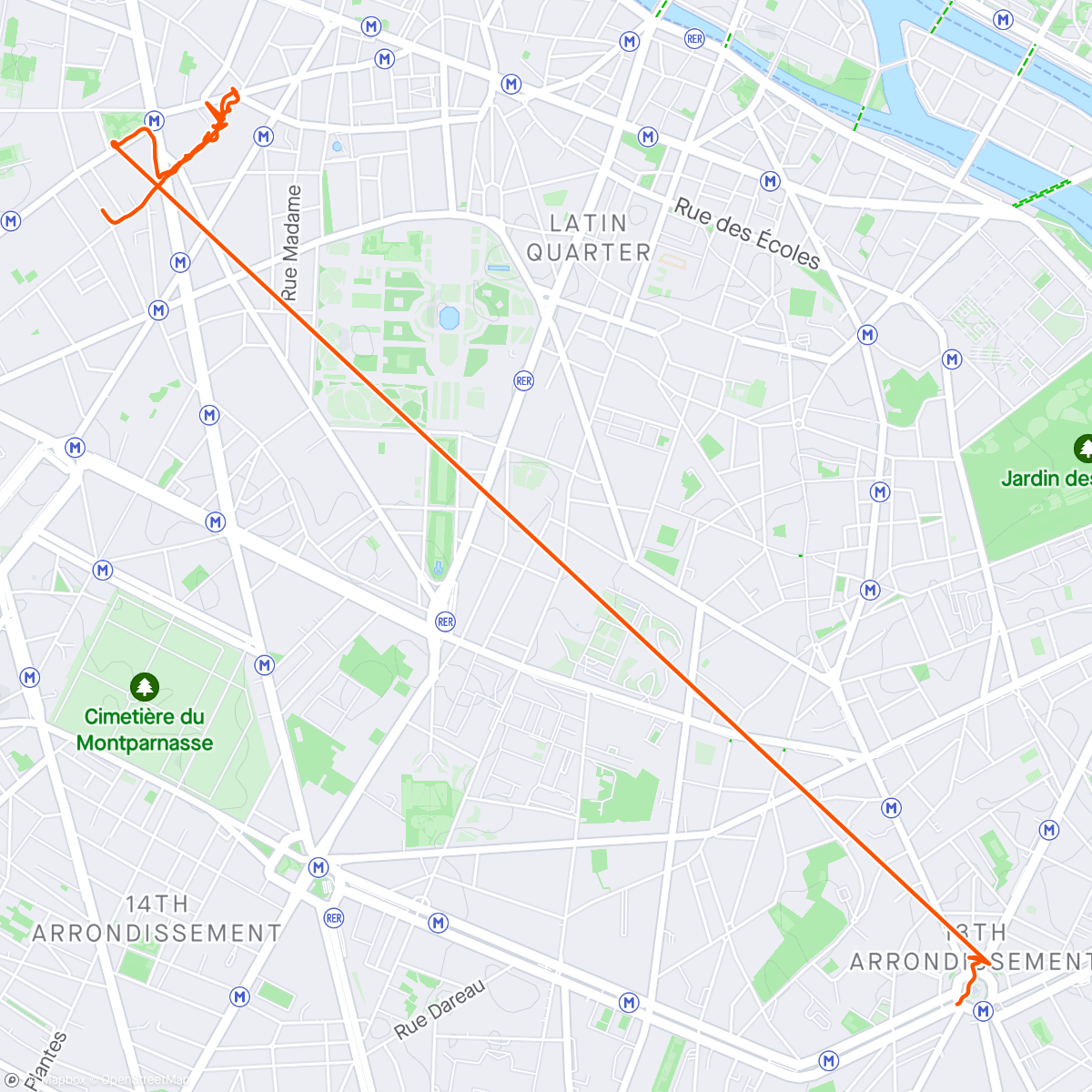 Map of the activity, Petite balade dans la capitale !