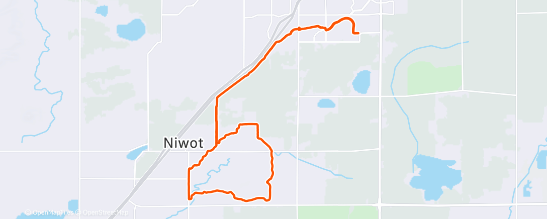 Map of the activity, Niwot Loop from Home