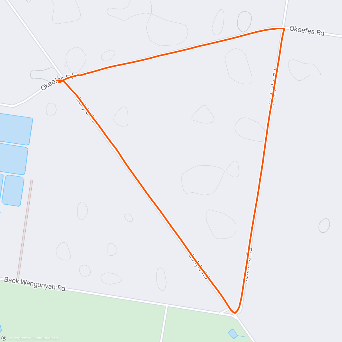 Map of the activity, An Isosceles Triangle Morning Walk