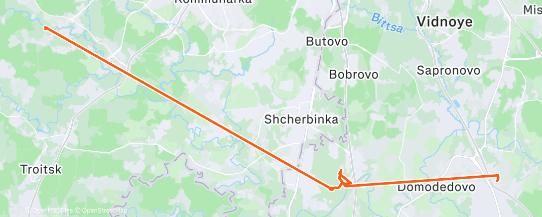 Map of the activity, Дневной забег