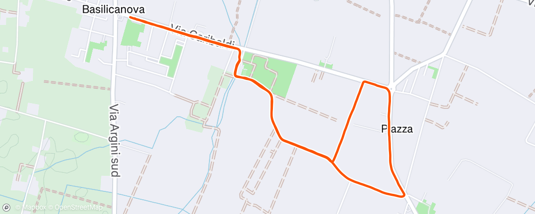 Map of the activity, Corsa pomeridiana