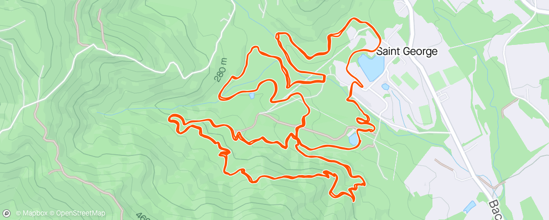 Map of the activity, Ride at the ridge!